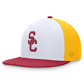 Men's Top of the World White/Cardinal USC Trojans Tri-Tone Heritage Collector Fitted Hat