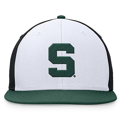 Men's Top of the World White/Green Michigan State Spartans Tri-Tone Heritage Collector Fitted Hat