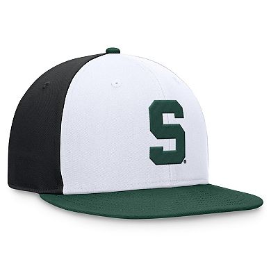Men's Top of the World White/Green Michigan State Spartans Tri-Tone Heritage Collector Fitted Hat