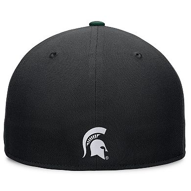 Men's Top of the World White/Green Michigan State Spartans Tri-Tone Heritage Collector Fitted Hat