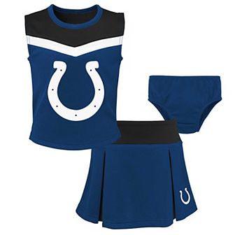 Girls Preschool Royal Indianapolis Colts Spirit Cheerleader Two-Piece Set with Bloomers