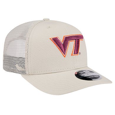 Men's New Era Natural Virginia Tech Hokies Canvas 9SEVENTY Stretch-Snap Adjustable Hat