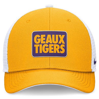 Men's Nike Yellow/White LSU Tigers Local Rise Trucker Adjustable Hat