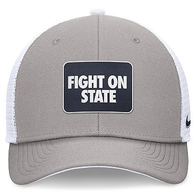 Men's Nike Gray/White Penn State Nittany Lions Local Rise Trucker Adjustable Hat