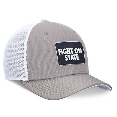 Men's Nike Gray/White Penn State Nittany Lions Local Rise Trucker Adjustable Hat
