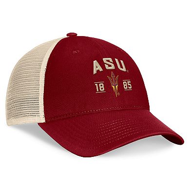 Men's Top of the World Maroon Arizona State Sun Devils Heritage Waylon Trucker Adjustable Hat