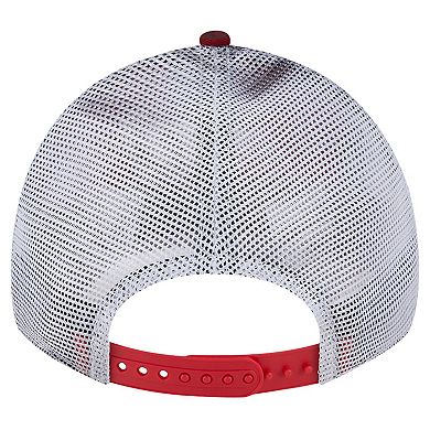 Men's New Era Red Washington Nationals Team Slick Trucker 9TWENTY Adjustable Hat