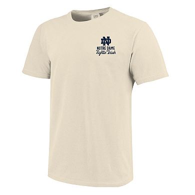 Men's Cream Notre Dame Fighting Irish Comfort Colors Mascot Overlay T-Shirt
