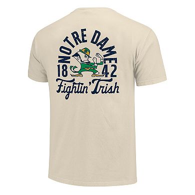 Men's Cream Notre Dame Fighting Irish Comfort Colors Mascot Overlay T-Shirt
