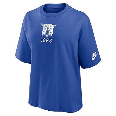 Women's Nike Royal Kentucky Wildcats Boxy Legacy Established T-Shirt