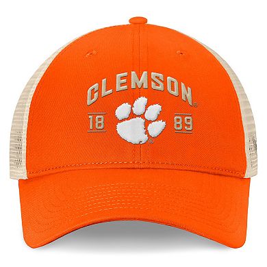 Men's Top of the World Orange Clemson Tigers Heritage Waylon Trucker Adjustable Hat