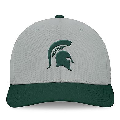Men's Top of the World Gray/Green Michigan State Spartans Mick Flex Hat