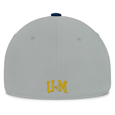 Men's Top of the World Gray/Navy Michigan Wolverines Mick Flex Hat
