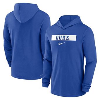 Men's Nike Royal Duke Blue Devils 2024 Sideline Hoodie Performance Long Sleeve T-Shirt