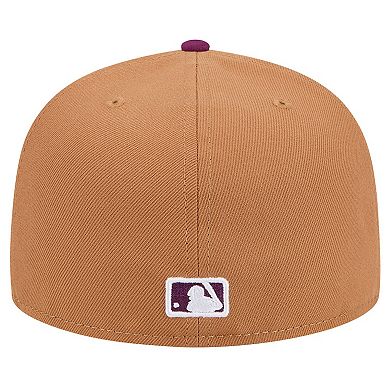 Men's New Era Brown/Purple New York Yankees Two-Tone Color Pack 59FIFTY Fitted Hat