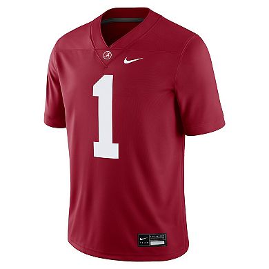 Men's Nike #1 Crimson Alabama Crimson Tide Game Jersey