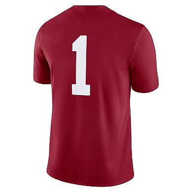 Men's Nike #1 Crimson Alabama Crimson Tide Game Jersey