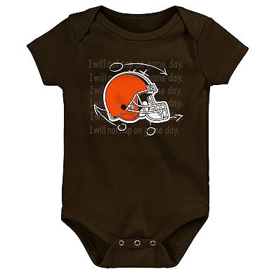 Newborn & Infant Cleveland Browns Team Starter 3-Pack Bodysuit Set