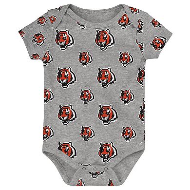 Newborn & Infant Cincinnati Bengals Team Starter 3-Pack Bodysuit Set