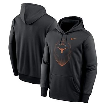 Men's Nike Black Texas Longhorns Football Icon Performance Fleece Pullover Hoodie