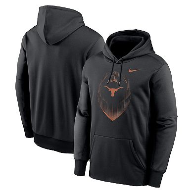 Men's Nike Black Texas Longhorns Football Icon Performance Fleece Pullover Hoodie