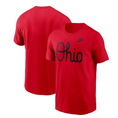 Men's Nike Scarlet Ohio State Buckeyes Vintage Script T-Shirt