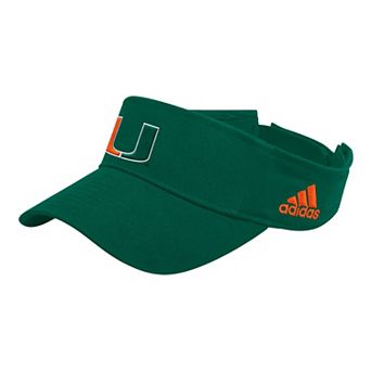 Men's adidas Green Miami Hurricanes Locker Room Team Adjustable Visor