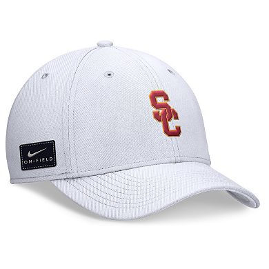 Men's Nike White USC Trojans 2024 On-Field Swoosh Flex Hat