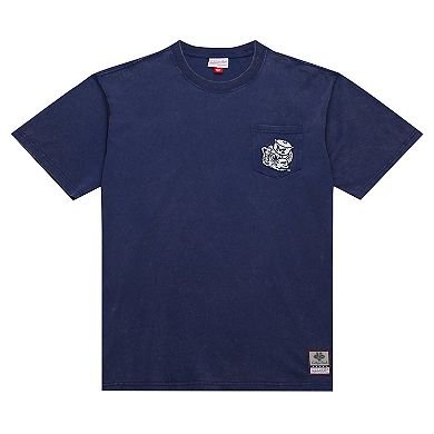 Men's Mitchell & Ness Navy Michigan Wolverines Throwback Fade Away T-Shirt