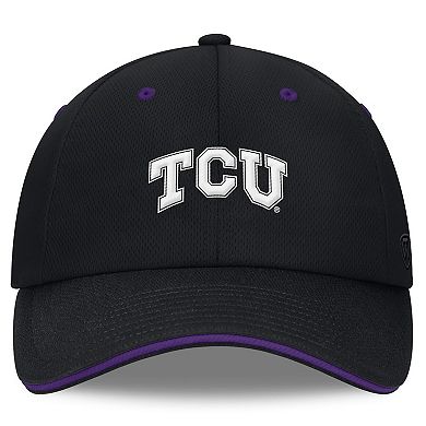 Men's Top of the World Black TCU Horned Frogs Release Adjustable Hat