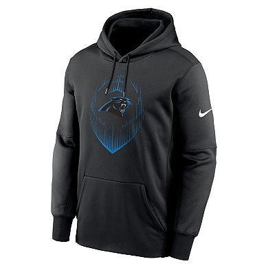 Men's Nike Black Carolina Panthers Icon Performance Pullover Hoodie