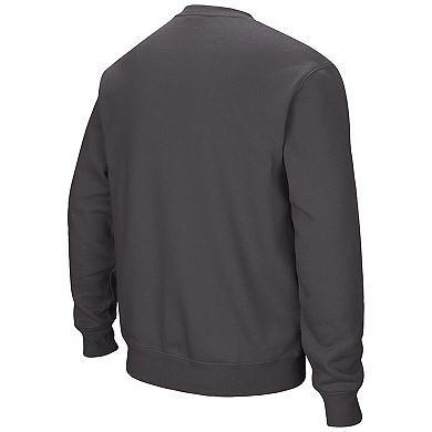 Men's Colosseum Charcoal Florida Gulf Coast Eagles Arch & Logo Pullover Sweatshirt