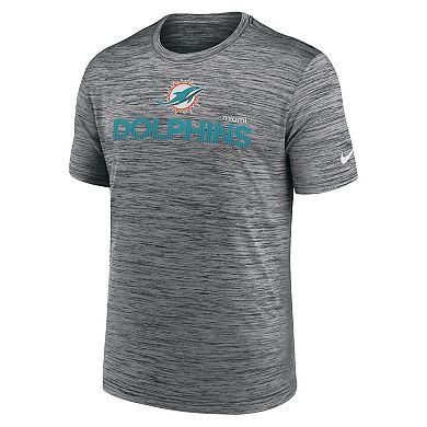 Men's Nike Anthracite Miami Dolphins Blitz Velocity Modern Performance T-Shirt