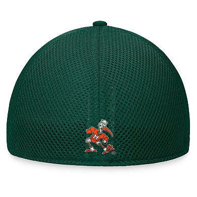 Men's Top of the World Green Miami Hurricanes Spacer Flex Hat