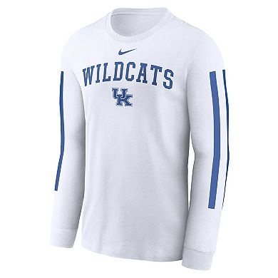 Men's Nike White Kentucky Wildcats Local Spirit Slogan Long Sleeve T-Shirt
