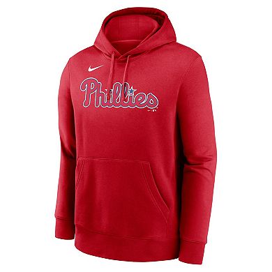 Men's Nike Bryce Harper Red Philadelphia Phillies Player Name & Number Club Pullover Hoodie