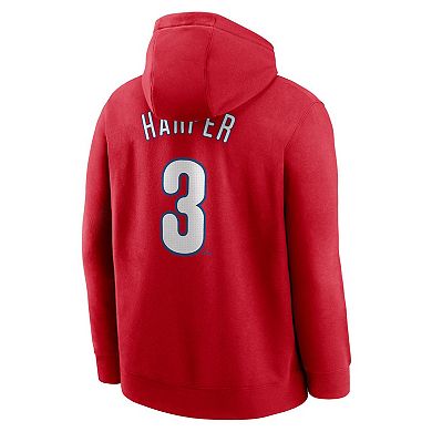 Men's Nike Bryce Harper Red Philadelphia Phillies Player Name & Number Club Pullover Hoodie