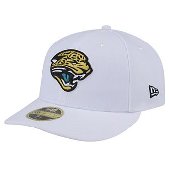Men's New Era White Jacksonville Jaguars Throwback Logo Omaha Low Profile 59FIFTY Fitted Hat