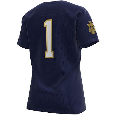 Women's Under Armour #1 Navy Notre Dame Fighting Irish Replica Football Jersey