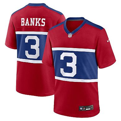 Men's Nike Deonte Banks Century Red New York Giants Alternate Player ...