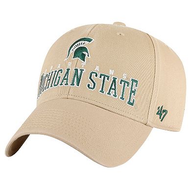 Men's '47 Khaki Michigan State Spartans Powell MVP Adjustable Hat