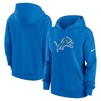 Women's Nike Blue Detroit Lions Club Fleece Pullover Hoodie