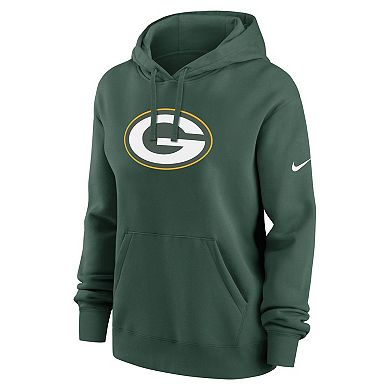 Women's Nike Green Green Bay Packers Club Fleece Pullover Hoodie