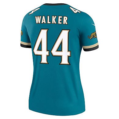 Women's Nike Travon Walker Teal Jacksonville Jaguars Prowler Throwback Legend Jersey