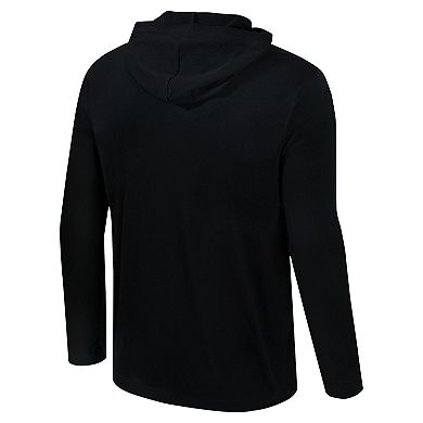 Men's Colosseum Black Duke Blue Devils Color Pop Active Blend 2-Hit Long Sleeve Hooded T-Shirt