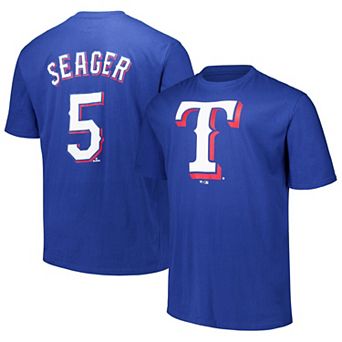 Men's Corey Seager Royal Texas Rangers Big & Tall Name & Number T-Shirt