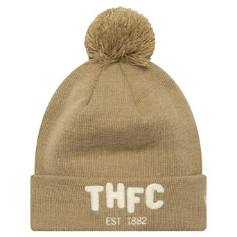 Men's New Era Tan Tottenham Hotspur Boucle Cuffed Knit Hat with Pom