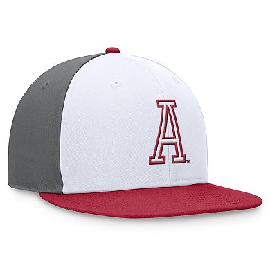 Men's Top of the World White/Crimson Alabama Crimson Tide Tri-Tone Heritage Collector Fitted Hat