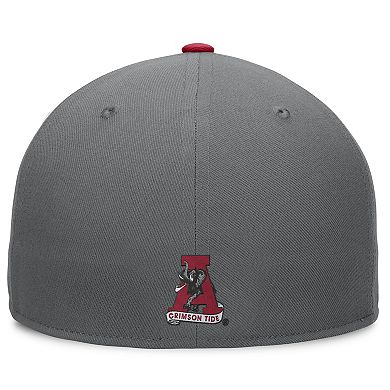 Men's Top of the World White/Crimson Alabama Crimson Tide Tri-Tone Heritage Collector Fitted Hat