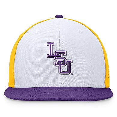 Men's Top of the World White/Purple LSU Tigers Tri-Tone Heritage Collector Fitted Hat